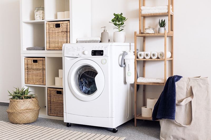 Organized laundry room